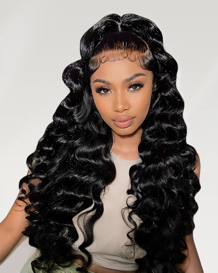 Invisible Knots Wig Glueless Deep and Loose, Natural Black Color | Ideal for Beginners | Mavi