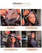 Invisible Knots Wig Glueless Deep and Loose, Natural Black Color | Ideal for Beginners | Mavi