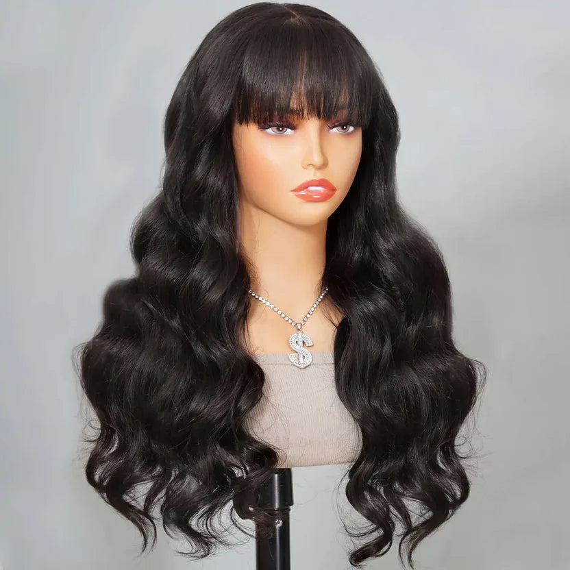 Fringe Bangs Hair Wig | 6x5 Lace | Glueless | 180% Density - Mavi