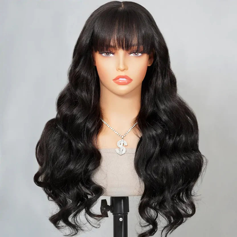 Fringe Bangs Hair Wig | 6x5 Lace | Glueless | 180% Density - Mavi