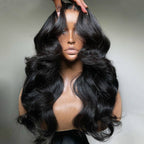 6x5 Wig with Curtain Bangs Framing the Face and Soft Waves | Mavi