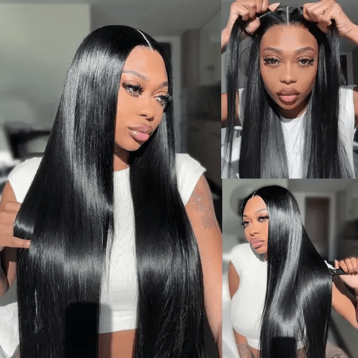 Transparent Lace Wig With, Skin-like Appearance, Glueless, Pre-bleached Knots and 250% Density.