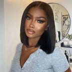 Straight Bob Wig – Brazilian Hair, Glueless, 6×5 HD Lace, 180% Density | Mavi