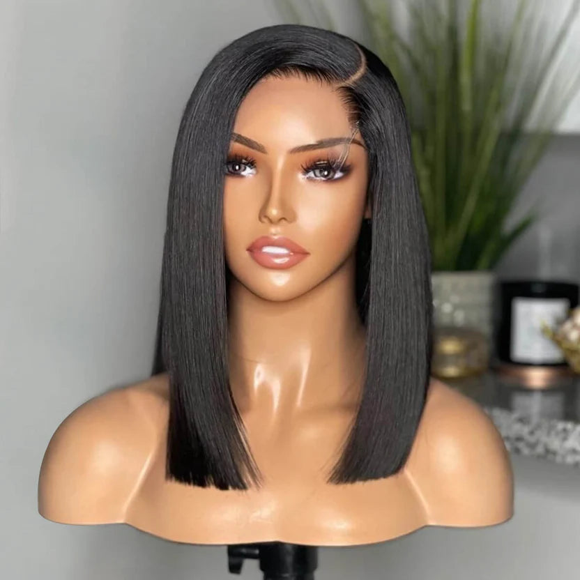 Straight Bob Wig – Brazilian Hair, Glueless, 6×5 HD Lace, 180% Density | Mavi