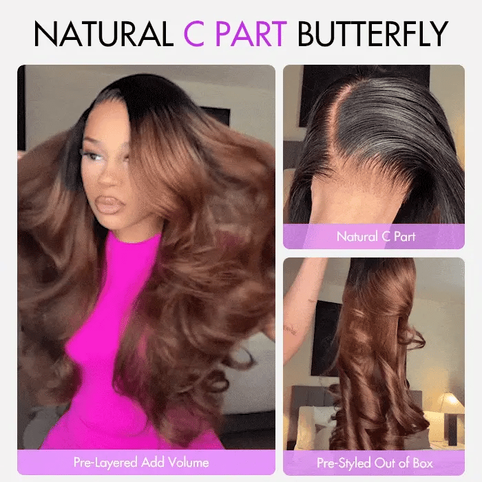 Mocha Brown Ombre Loose Wave Hair Wig | 6x5 Lace | Glueless | 250% Density | Mavi