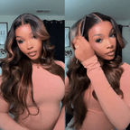 Balayage Highlight Body Wave Wig | Transparent Lace Front 13x4 or 6x5 | Glueless - Mavi