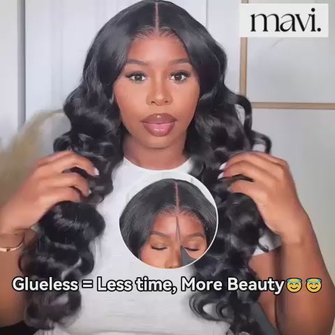 Invisible Knots Wig Glueless Deep and Loose, Natural Black Color | Ideal for Beginners | Mavi