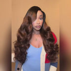 Mocha Brown Ombre Loose Wave Hair Wig | 6x5 Lace | Glueless | 250% Density | Mavi