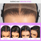 Transparent Lace Wig With, Skin-like Appearance, Glueless, Pre-bleached Knots and 250% Density.