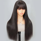 Fringe Bangs Hair Wig | 6x5 Lace | Glueless | 180% Density - Mavi