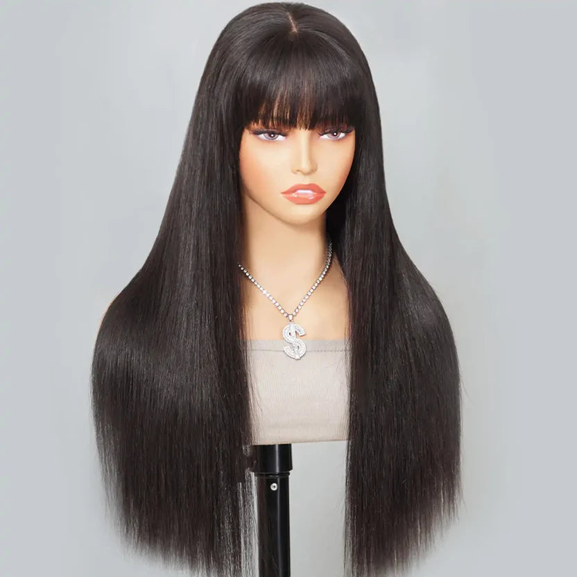 Fringe Bangs Hair Wig | 6x5 Lace | Glueless | 180% Density - Mavi