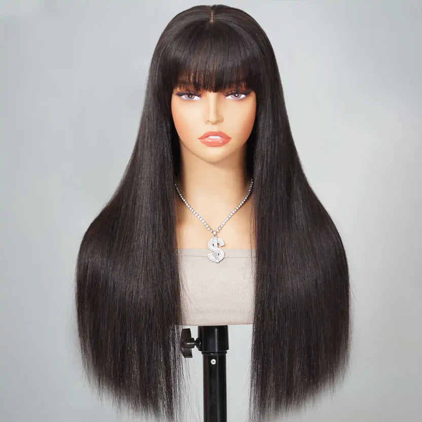 Fringe Bangs Hair Wig | 6x5 Lace | Glueless | 180% Density - Mavi