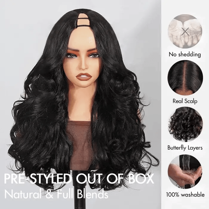 Yaki Body Butterfly Cut Wig | Layered V Part | Mavi