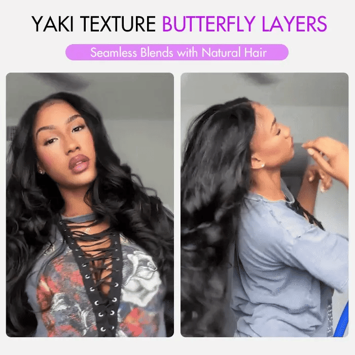 Yaki Body Butterfly Cut Wig | Layered V Part | Mavi