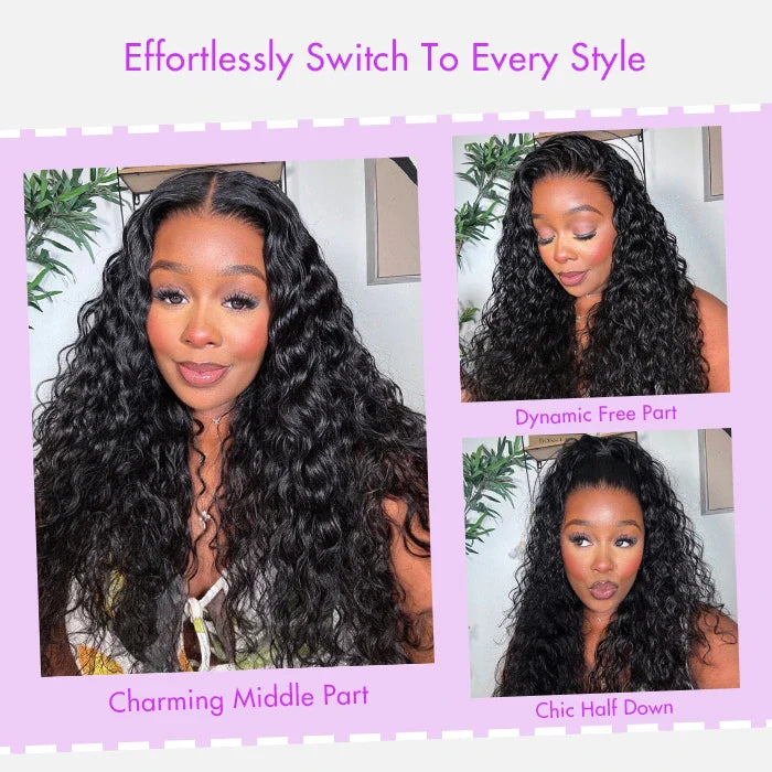 Water Wave Hair Wig | Transparent Lace Front 13x4 or 13x6 | Glueless | 250% Density - Mavi
