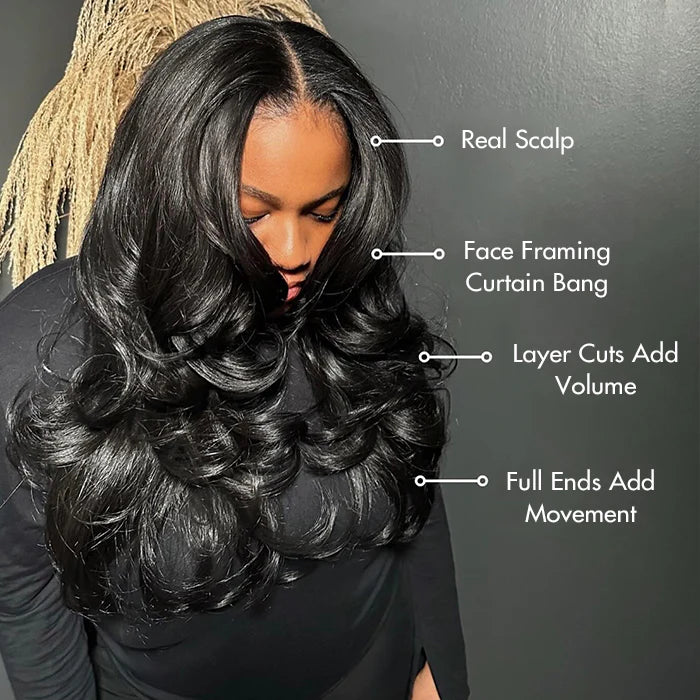 Yaki Body Butterfly Cut Wig | Layered V Part | Mavi